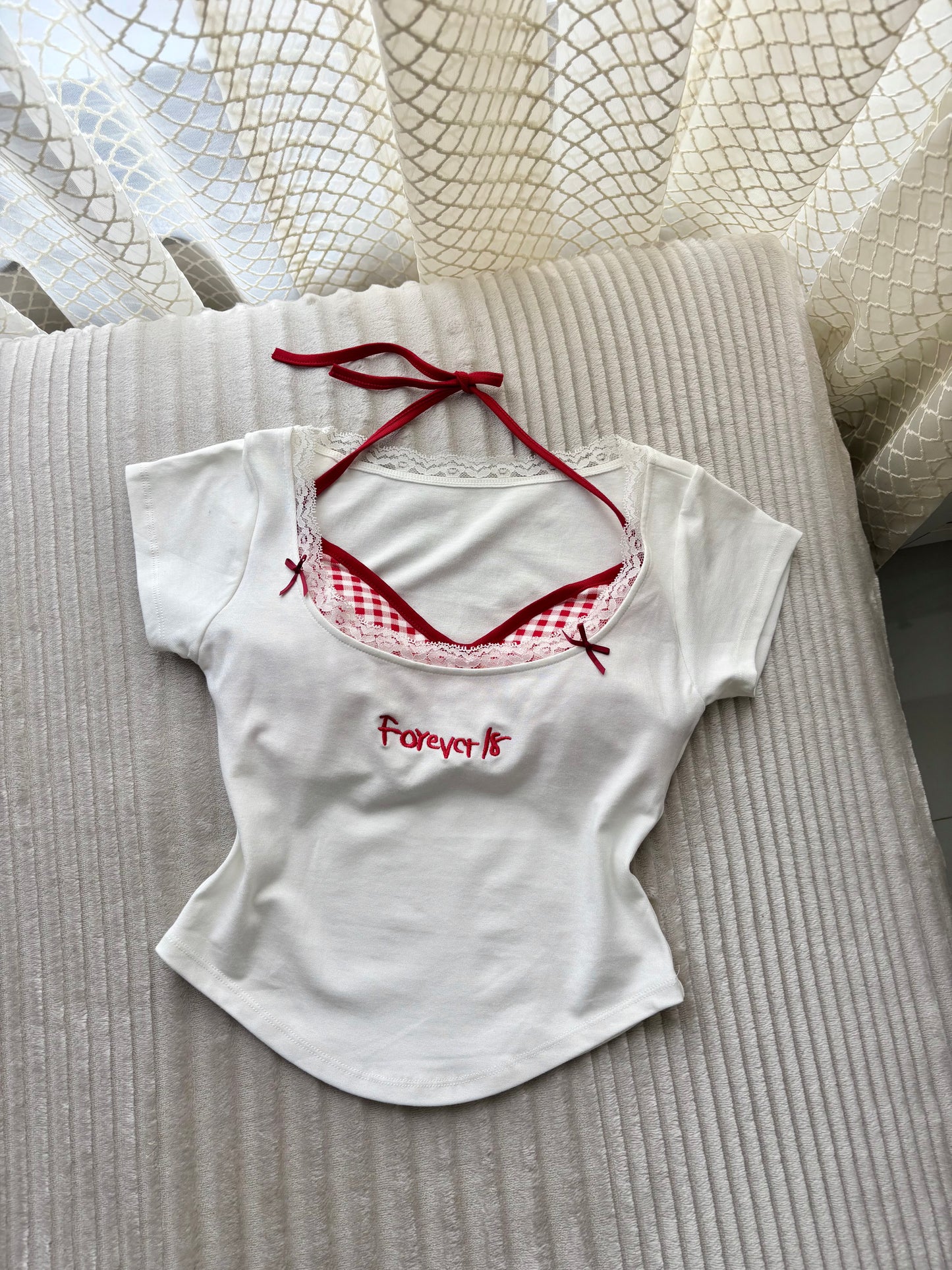 Forever 18 Lace Built-in Bra Tops