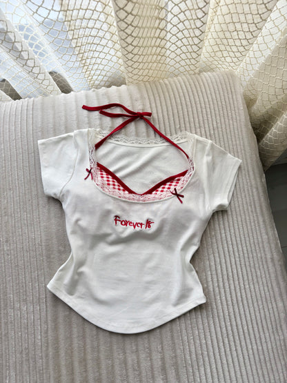 Forever 18 Lace Built-in Bra Tops
