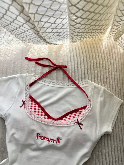 Forever 18 Lace Built-in Bra Tops