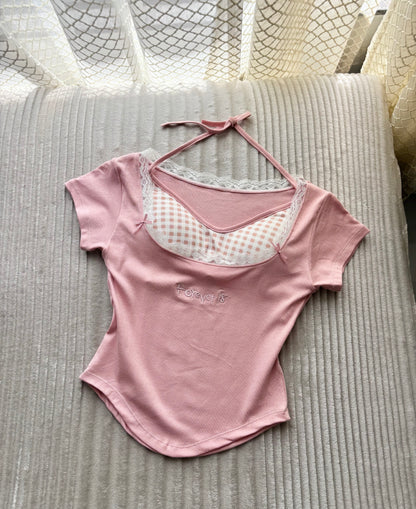 Forever 18 Lace Built-in Bra Tops