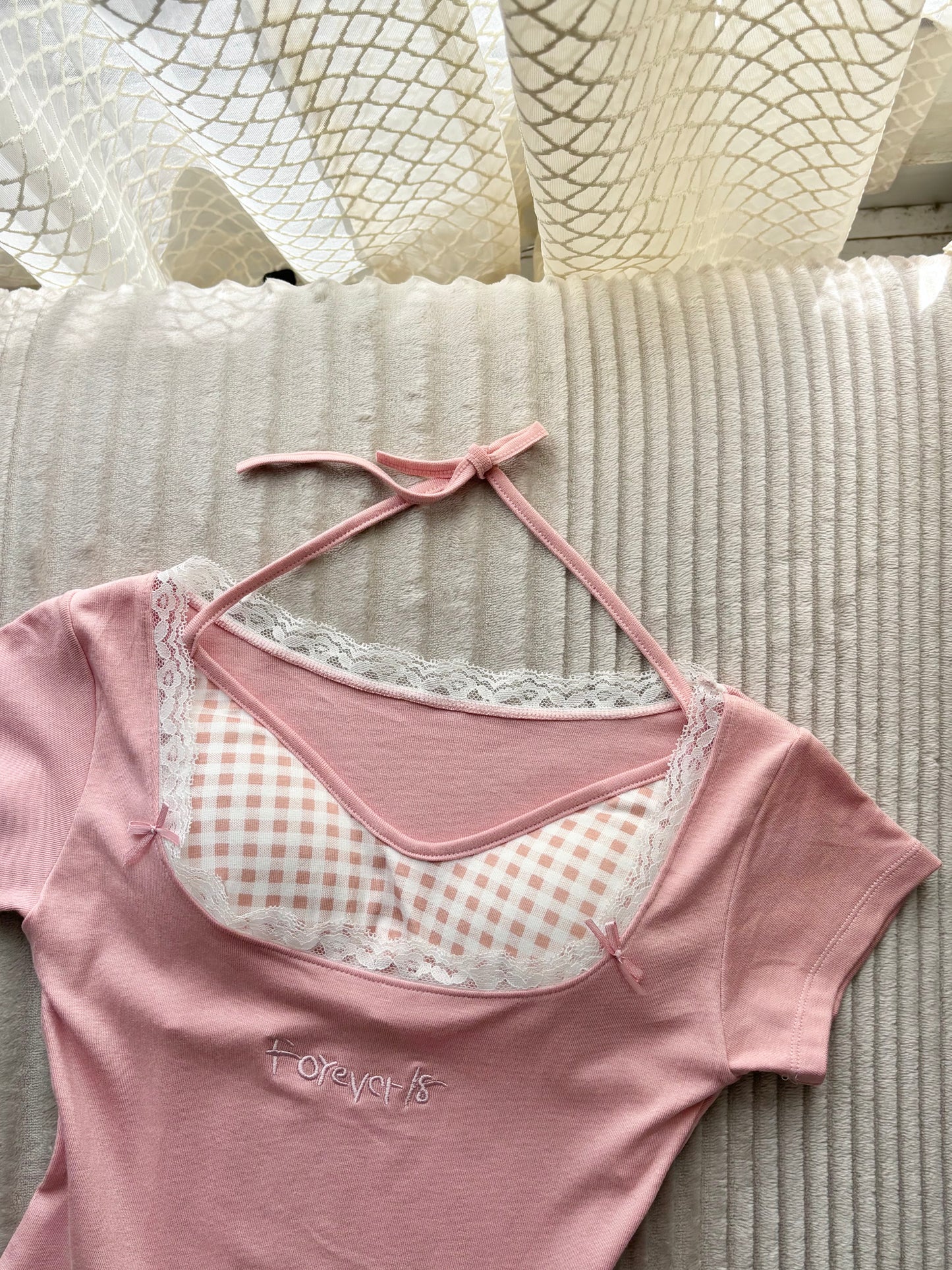 Forever 18 Lace Built-in Bra Tops