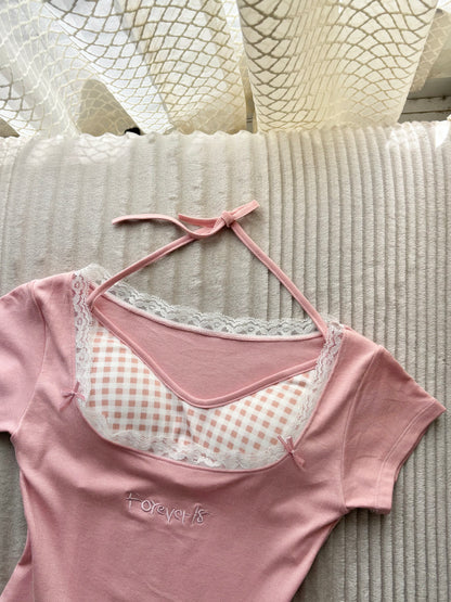 Forever 18 Lace Built-in Bra Tops
