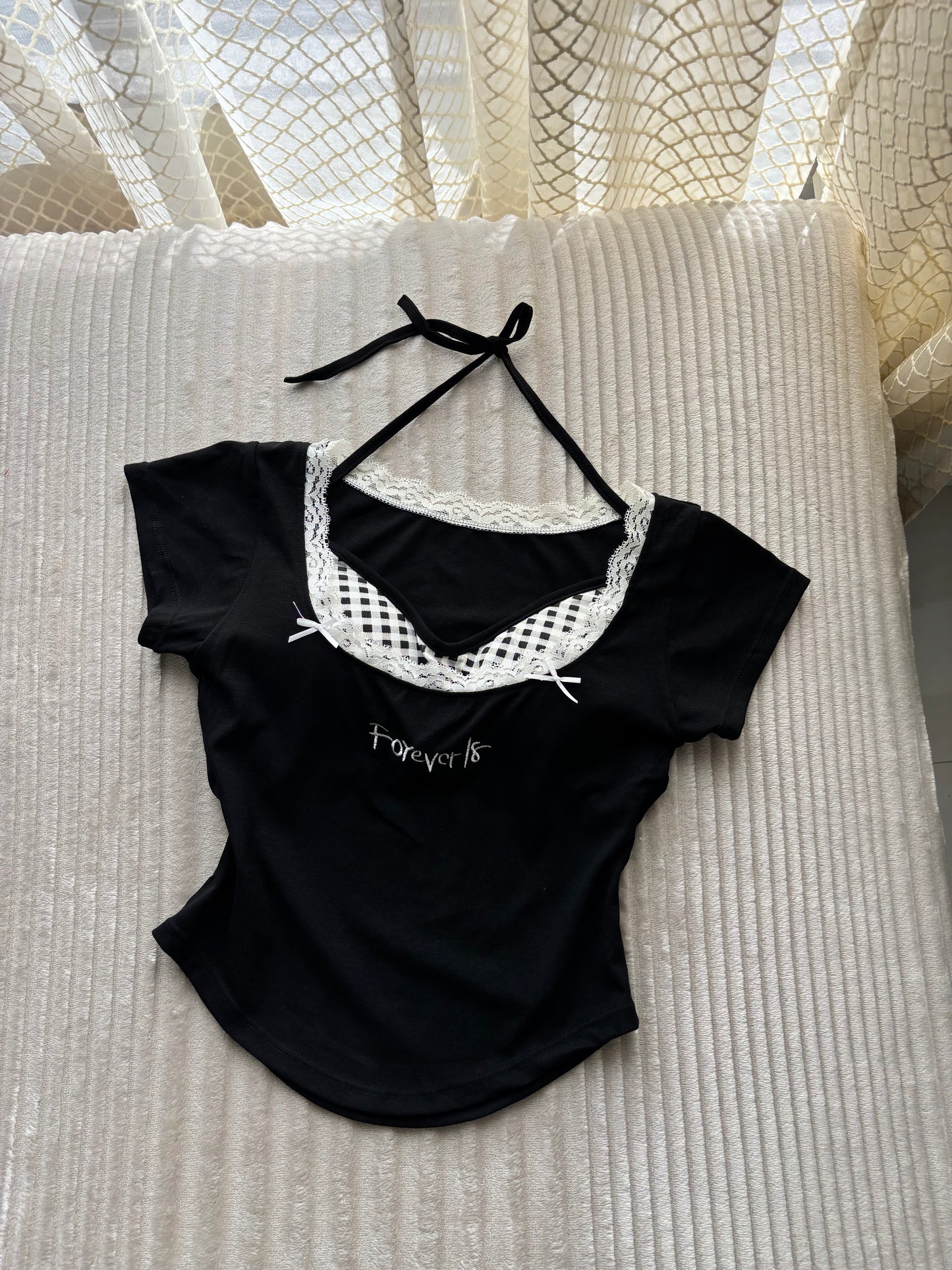 Forever 18 Lace Built-in Bra Tops
