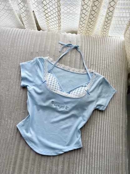 Forever 18 Lace Built-in Bra Tops