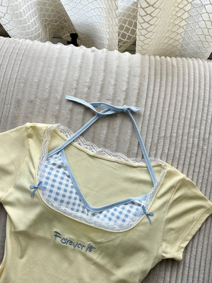 Forever 18 Lace Built-in Bra Tops