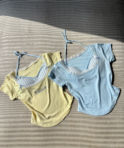 Forever 18 Lace Built-in Bra Tops
