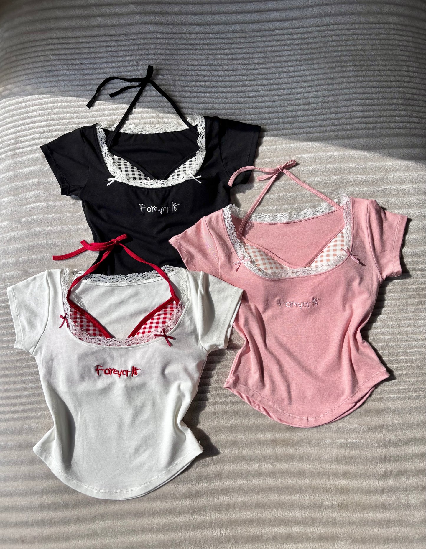 Forever 18 Lace Built-in Bra Tops