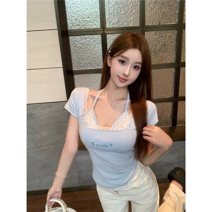 Forever 18 Lace Built-in Bra Tops