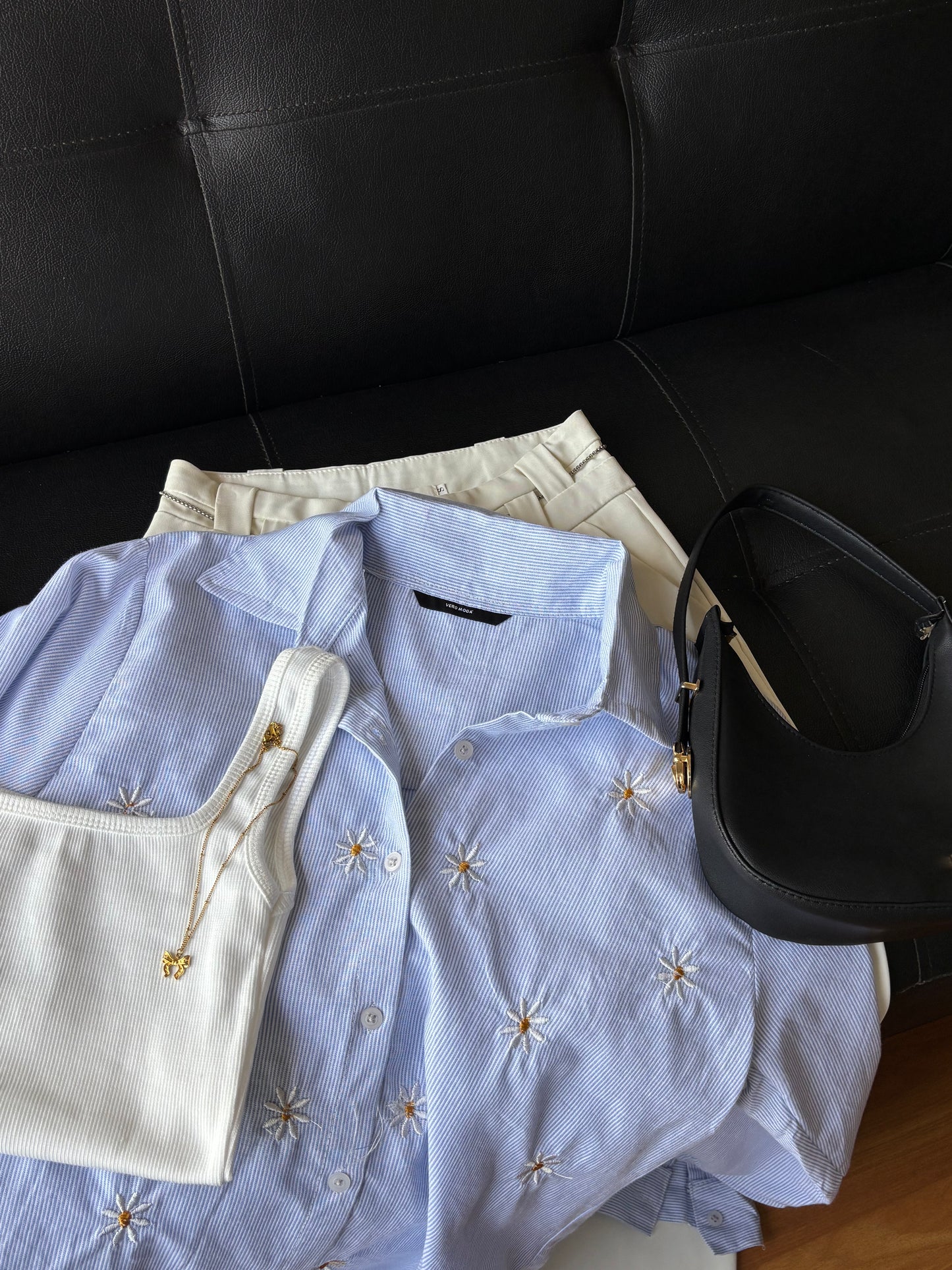 Sky Blue Embroidery Shirt