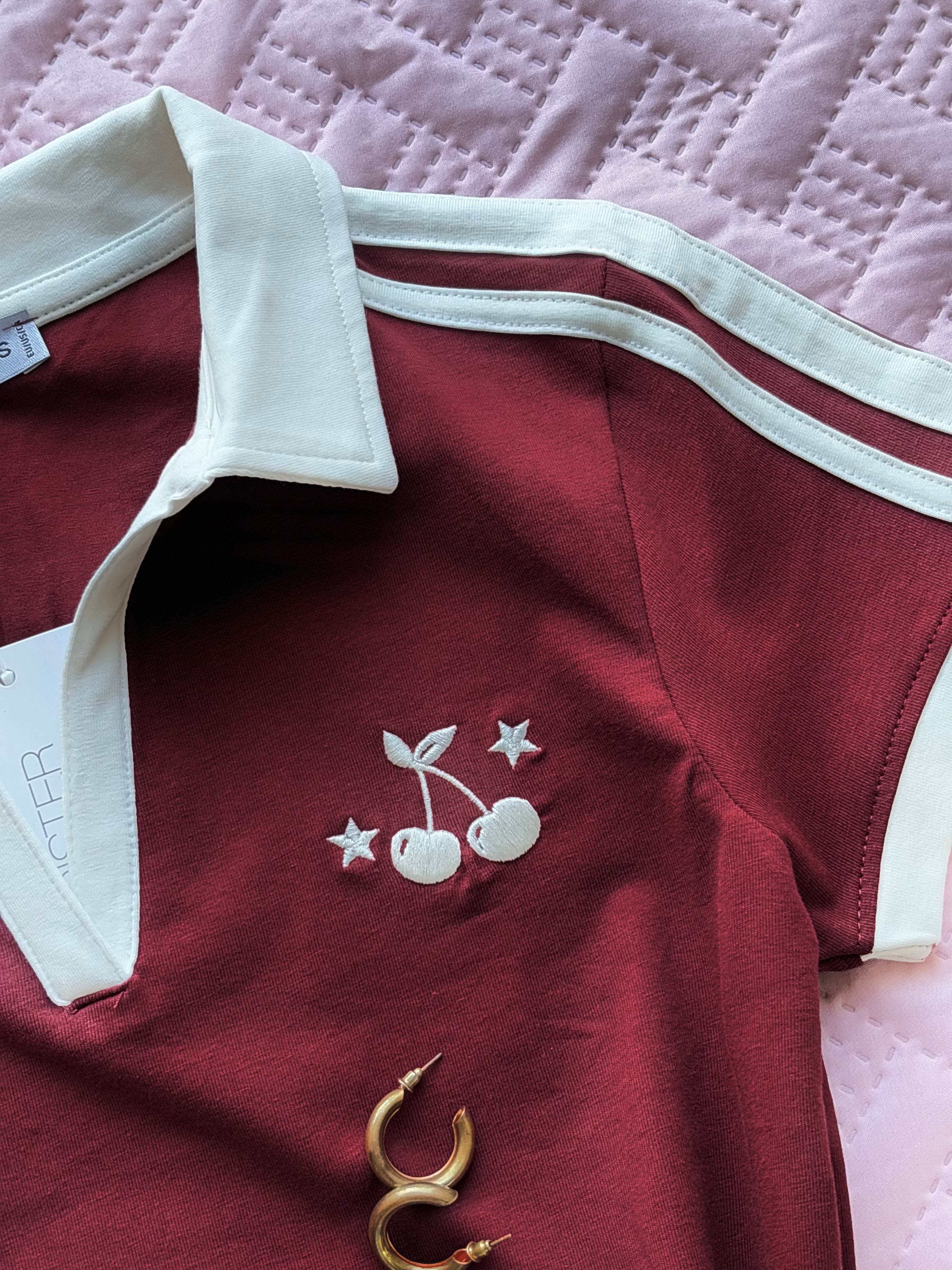 "Cherry" Red Polo T-shirt