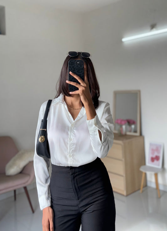 Satin Shirt (White)