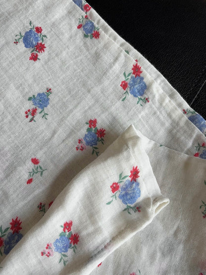 Flowers Printed Mul Cotton Pants