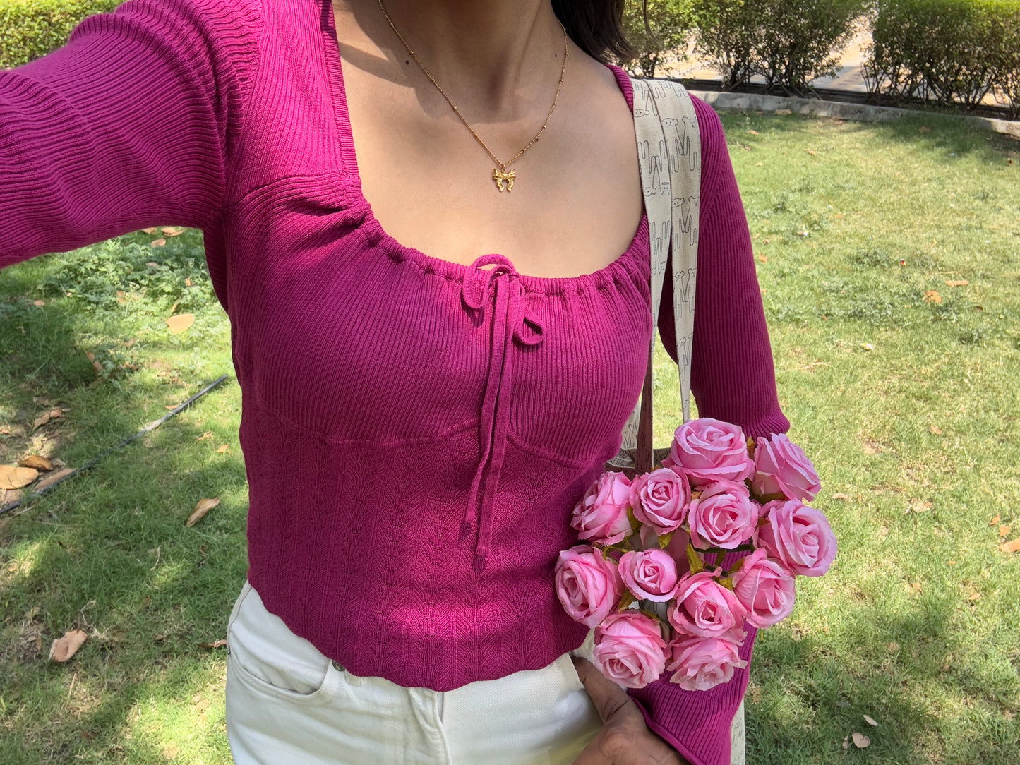 Pink Milkmaid Summer Top