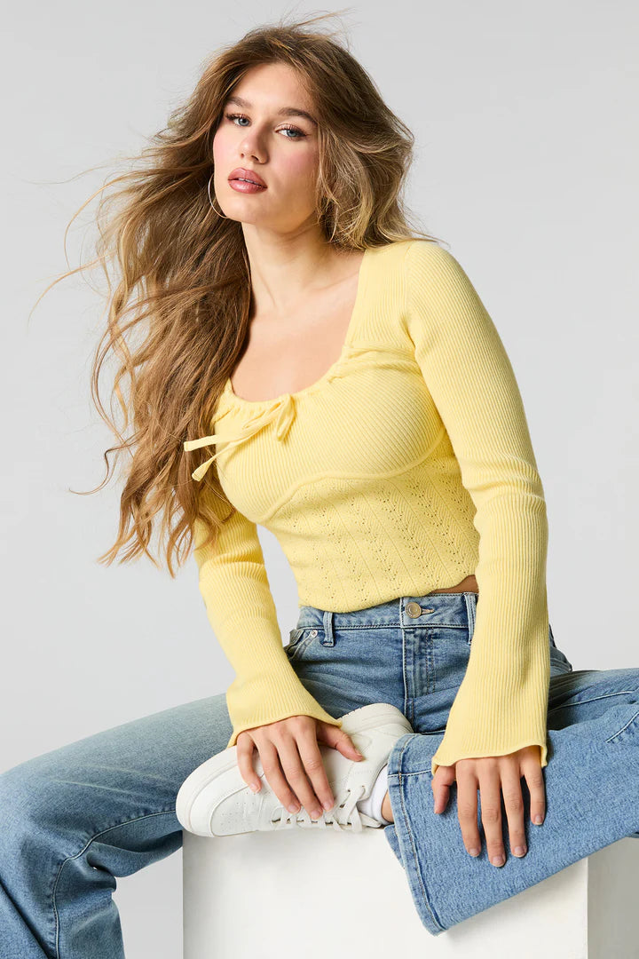 Yellow Milkmaid Summer Top