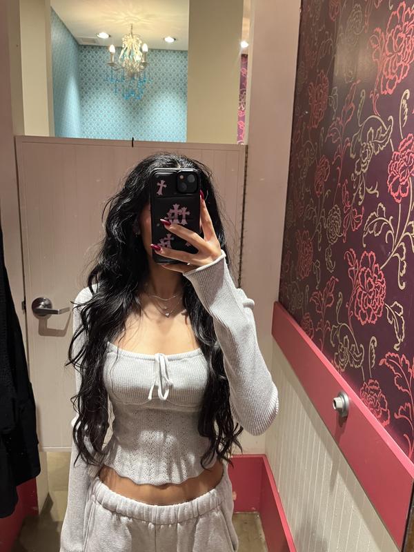 Grey Milkmaid Summer Top