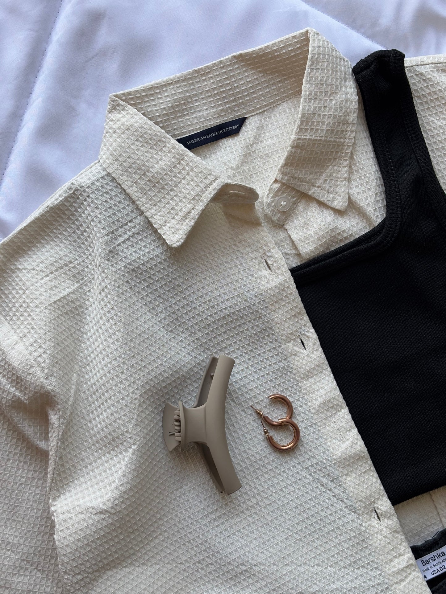 Beige linen shirt