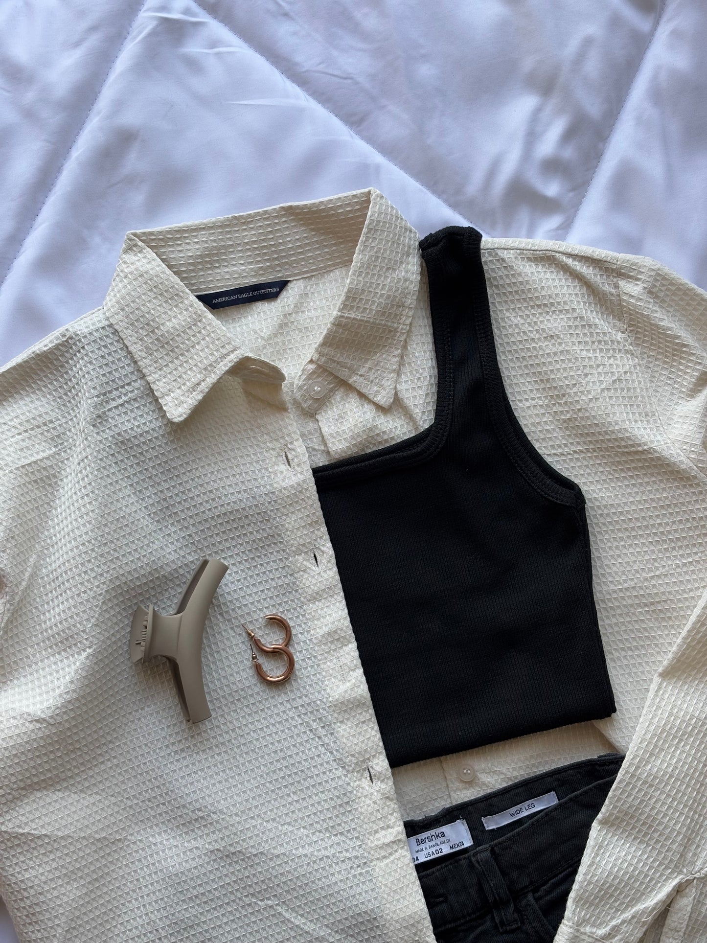 Beige linen shirt