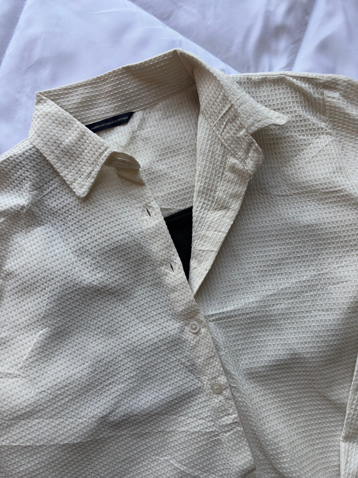 Beige linen shirt