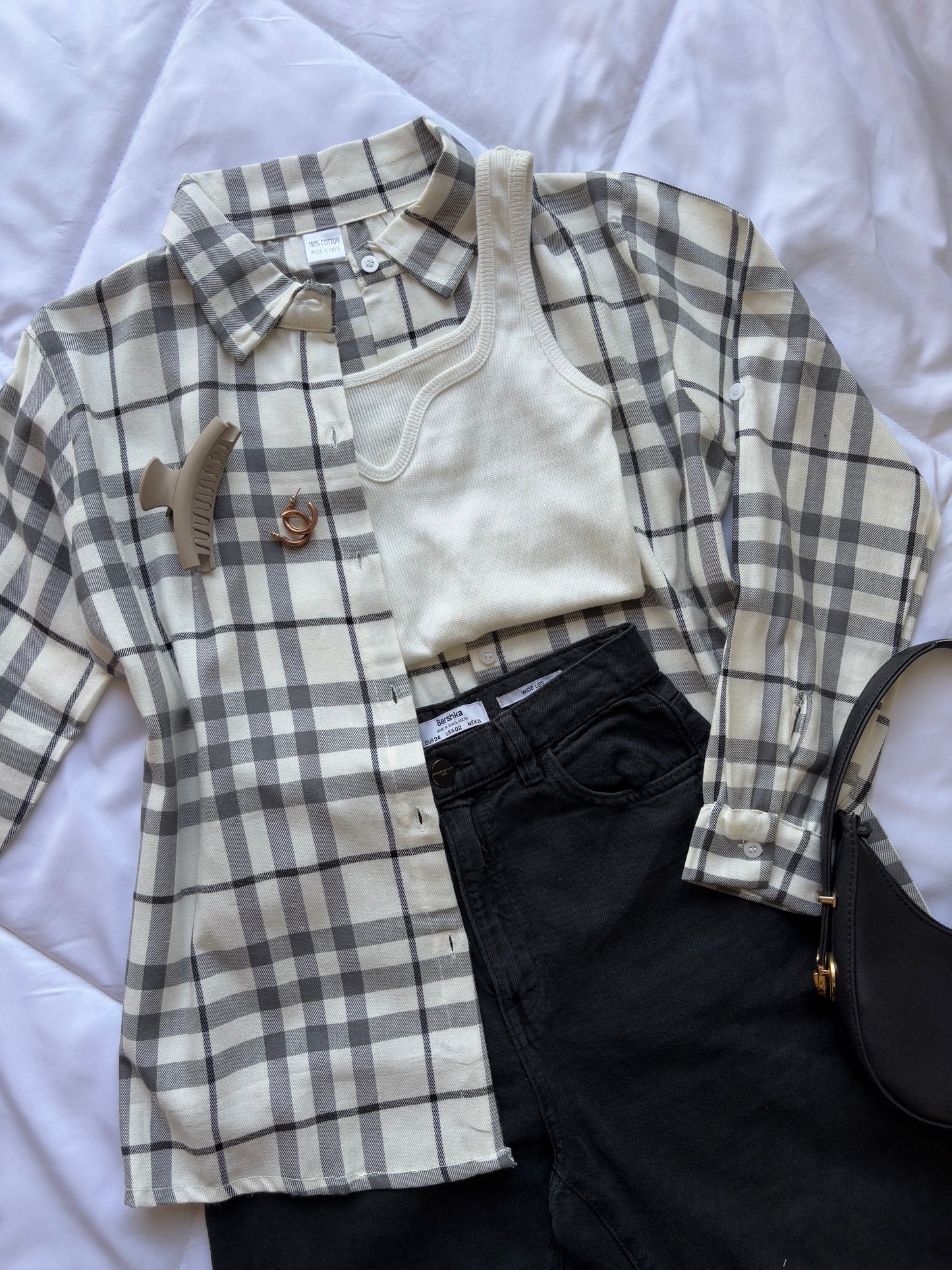 Black n White Checked Shirt
