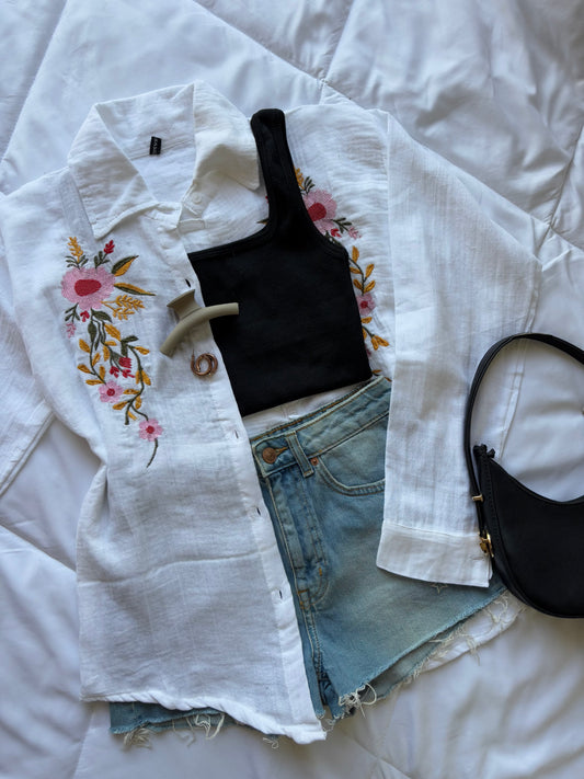 White Embroidery Shirt