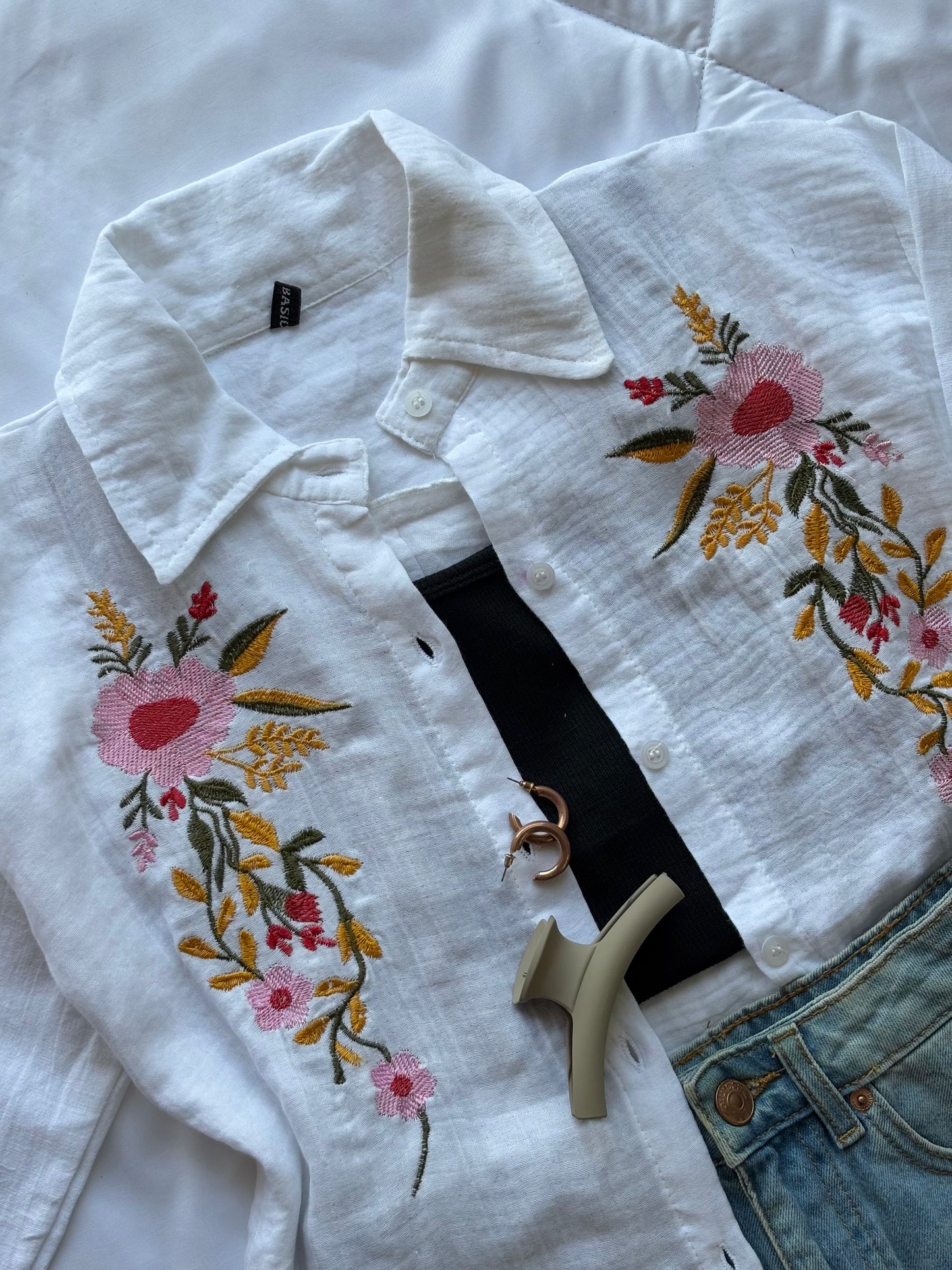 White Embroidery Shirt