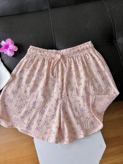 Cotton Candy Floral Mul Cotton Shorts