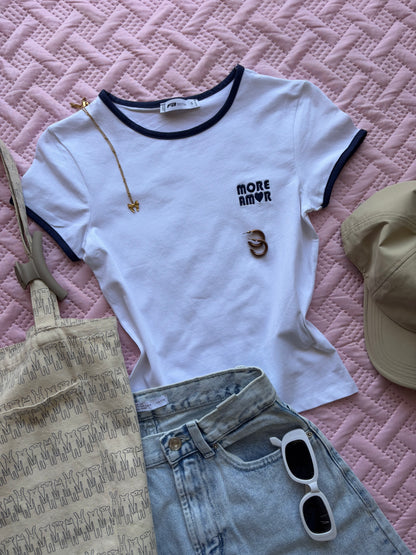 "More Amor" Embroidery T-shirt
