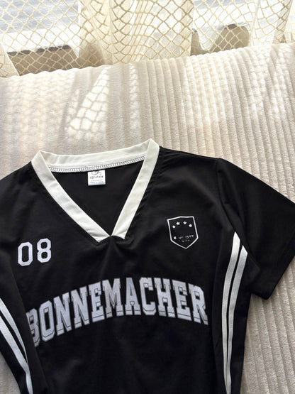 Black Varsity V-neck Jersey