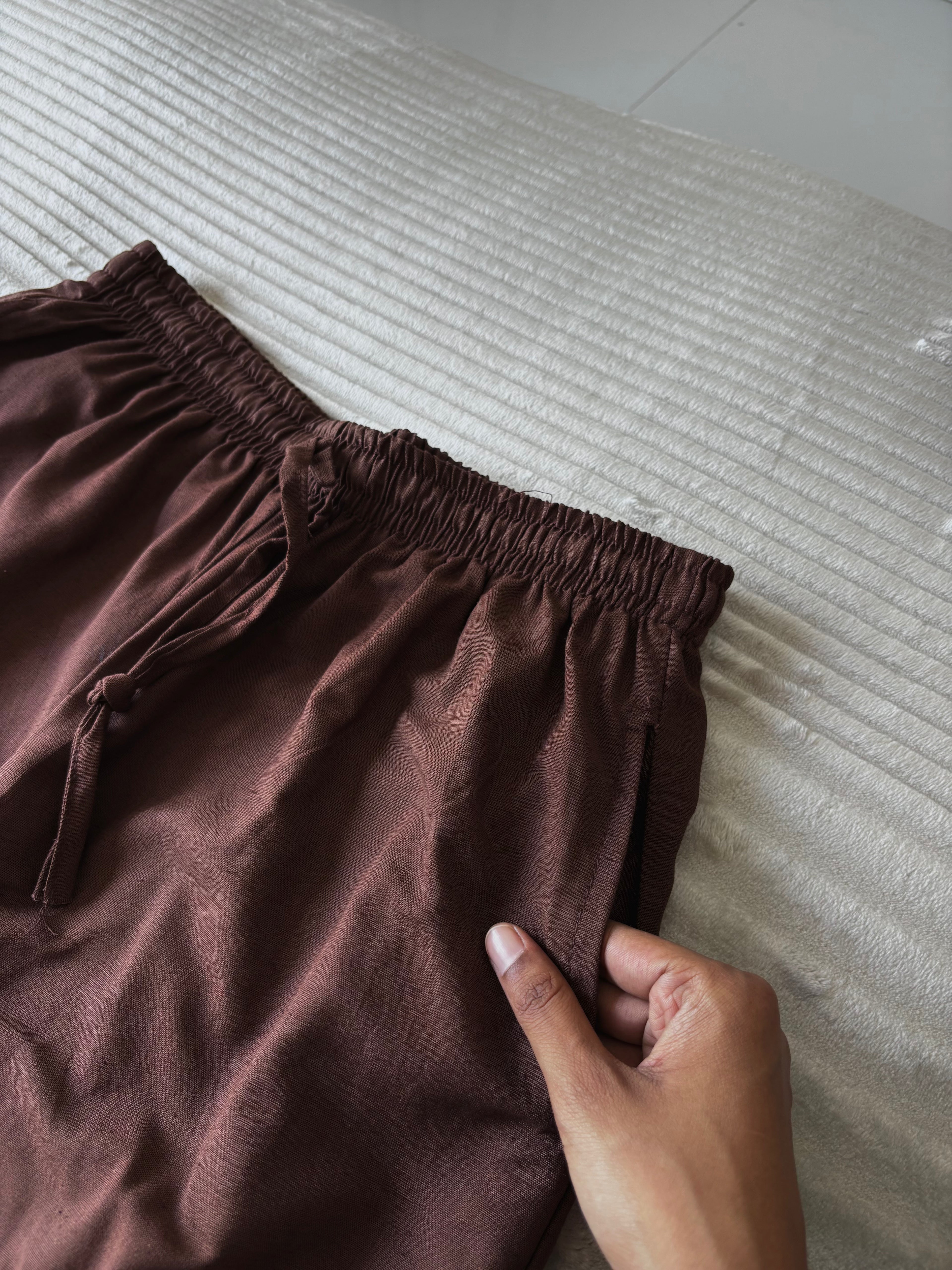 Dark Brown Linen Pant