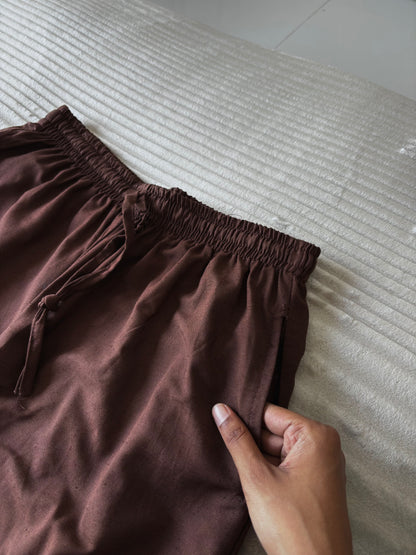 Dark Brown Linen Pant