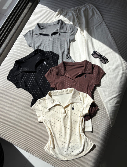 Premium Polka Dot Polo Tees