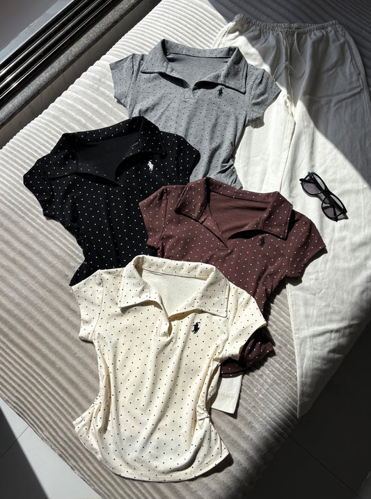 Premium Polka Dot Polo Tees