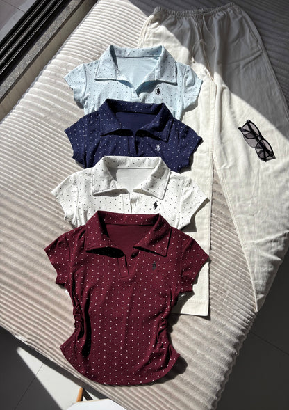 Premium Polka Dot Polo Tees