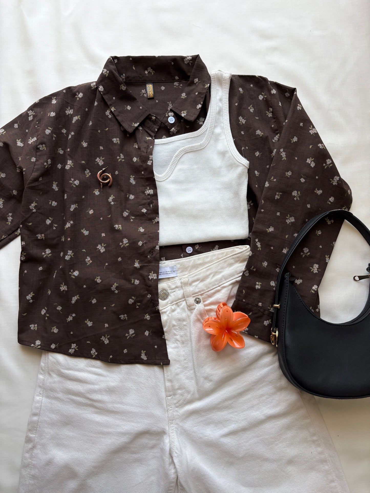 Brown Printed Shirt