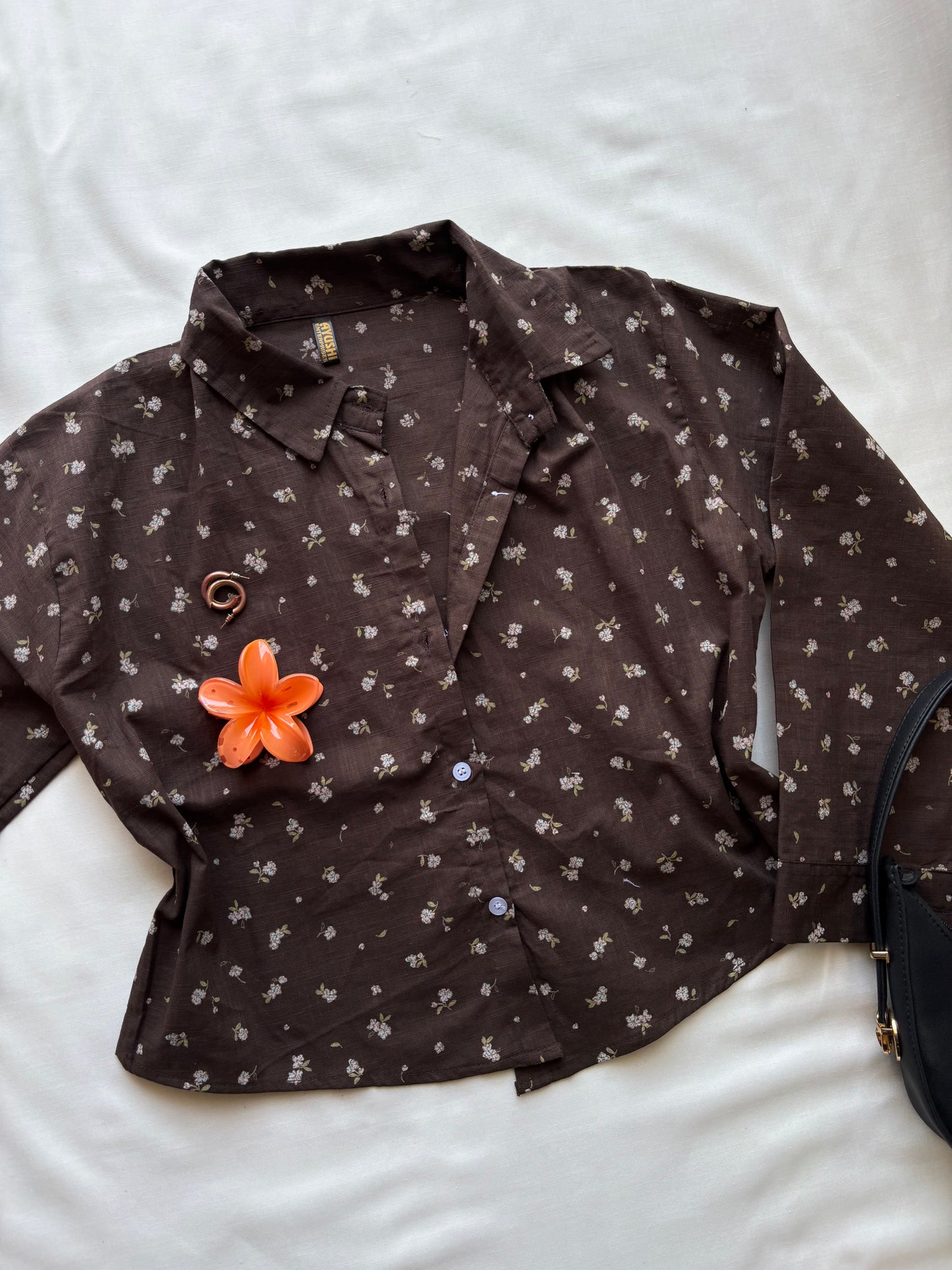 Brown Printed Shirt