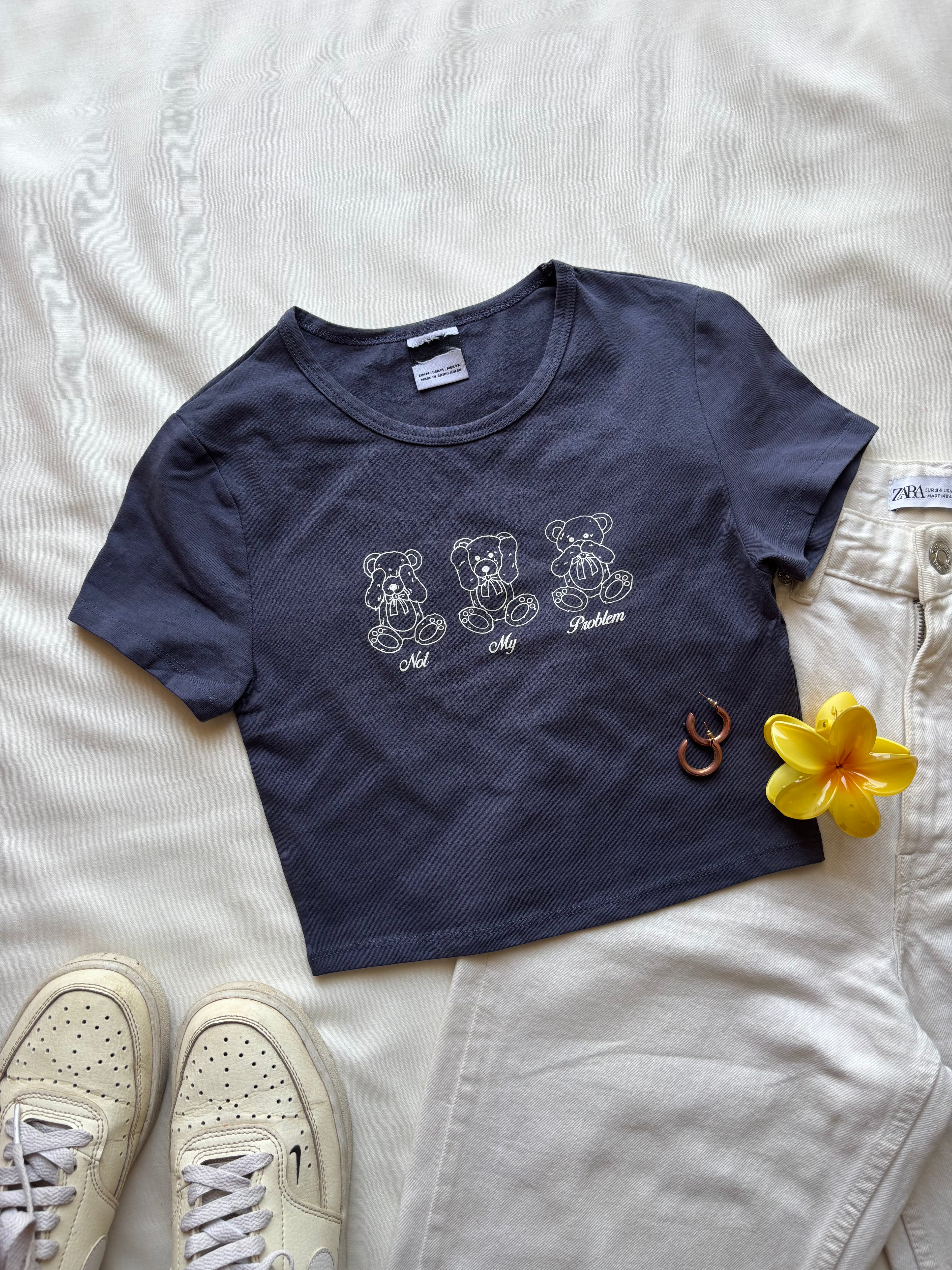 "Not My Problem" Summer Crop T-shirt