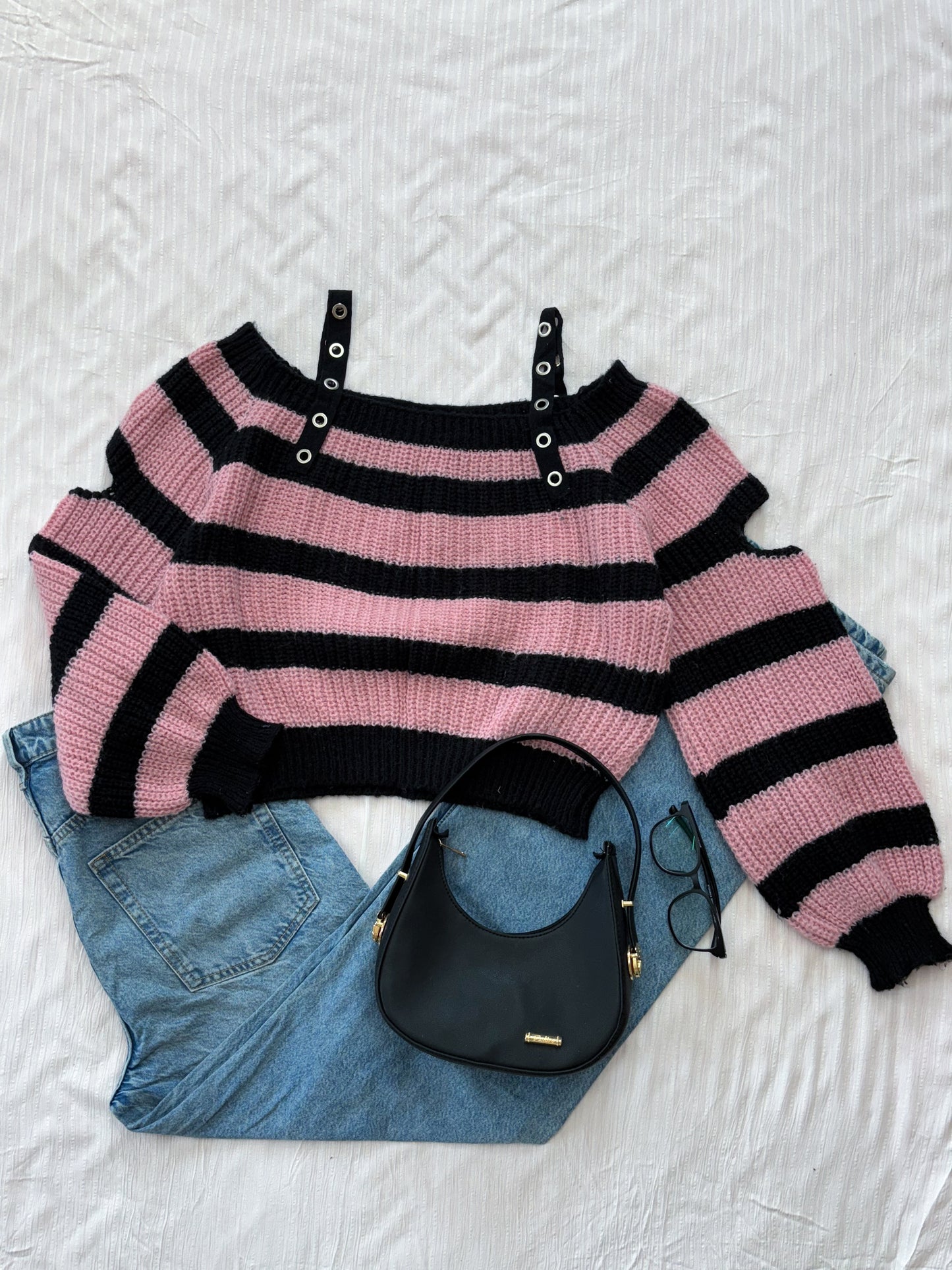 Striped Sweater (Up to 38 bust- Fits M)