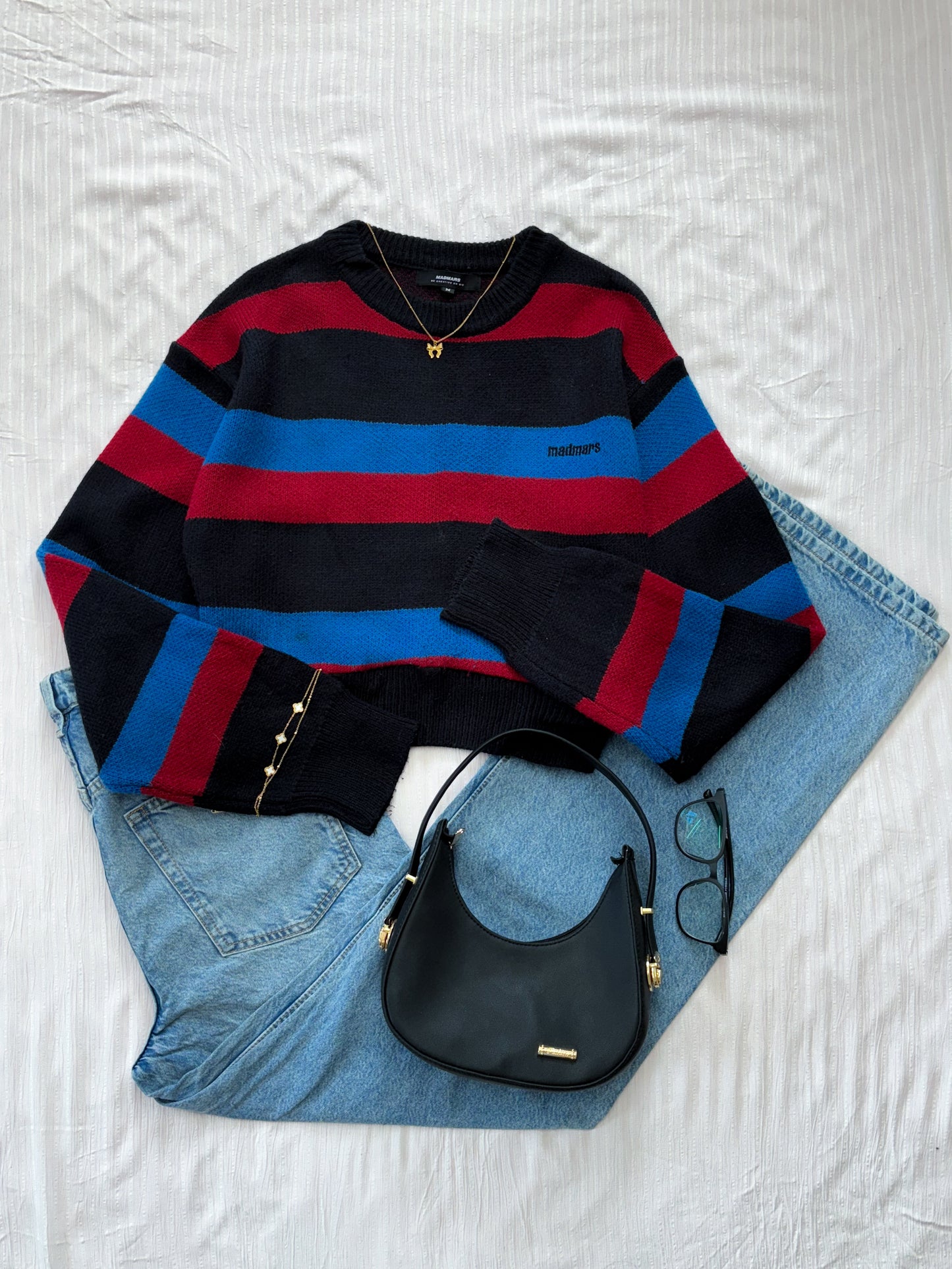 Striped Sweater (Up to 36 bust- Fits S-M)