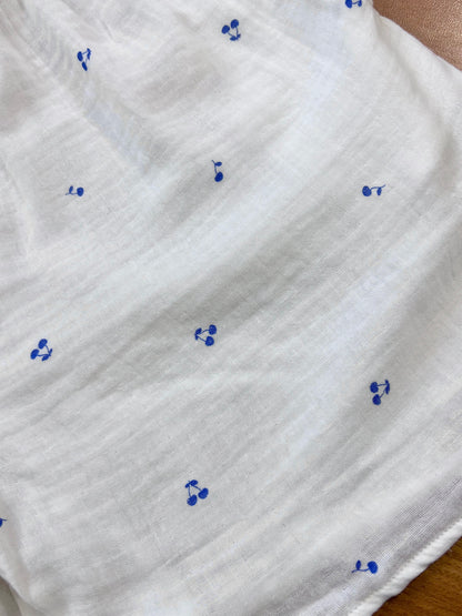White Cherry Mul Cotton Shorts