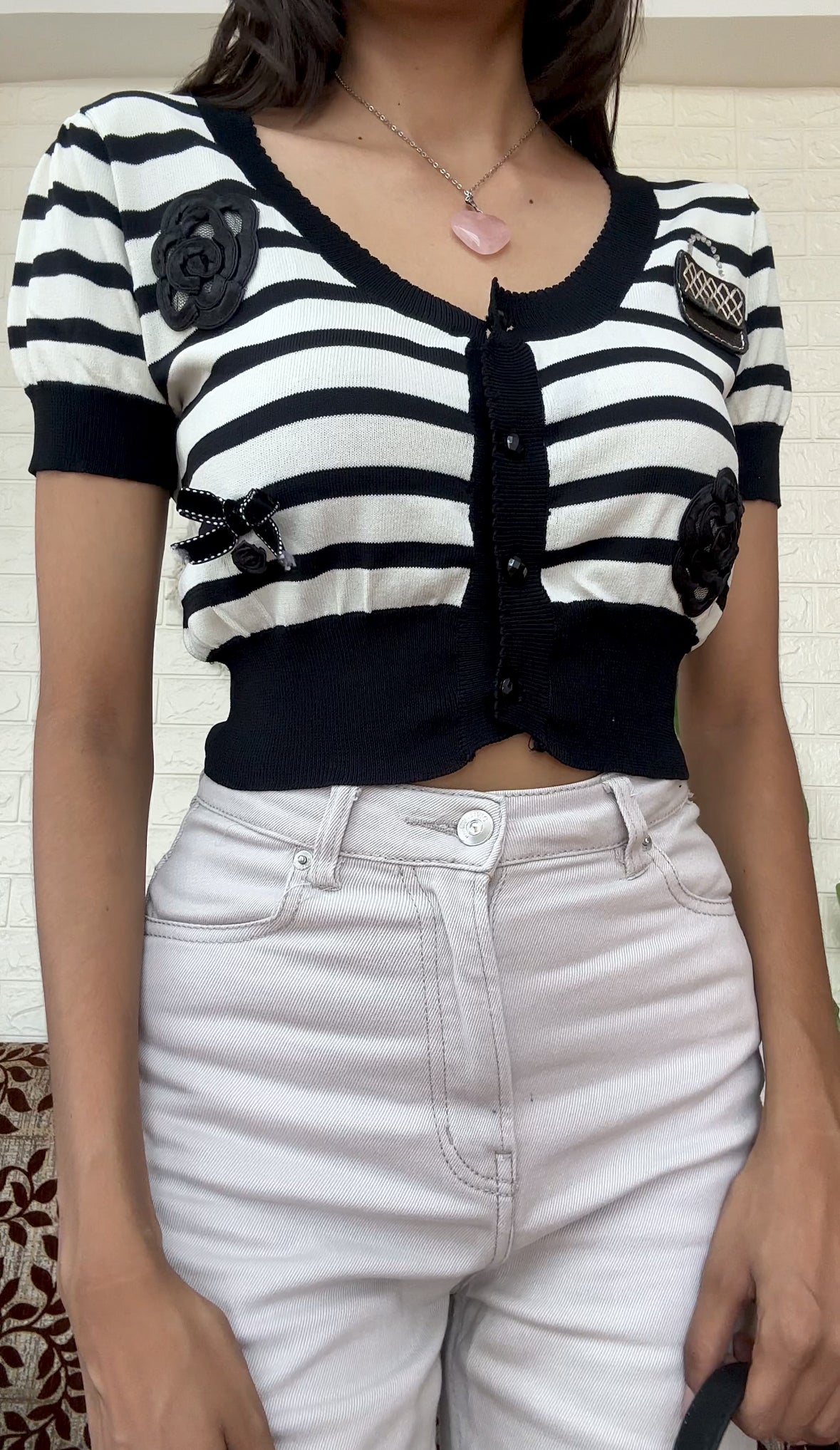 Korean striped top (32 bust)