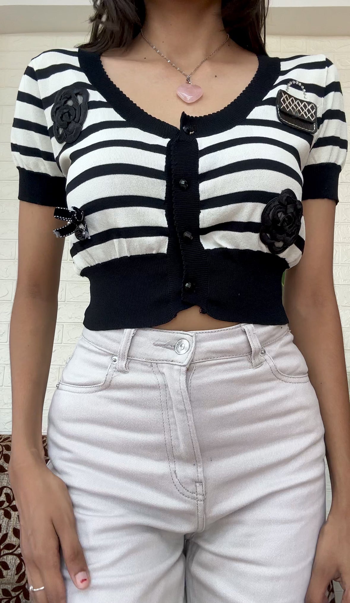 Korean striped top (32 bust)