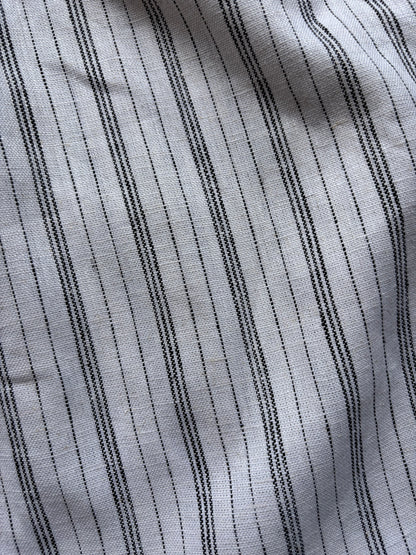 White Linen Striped Shirt