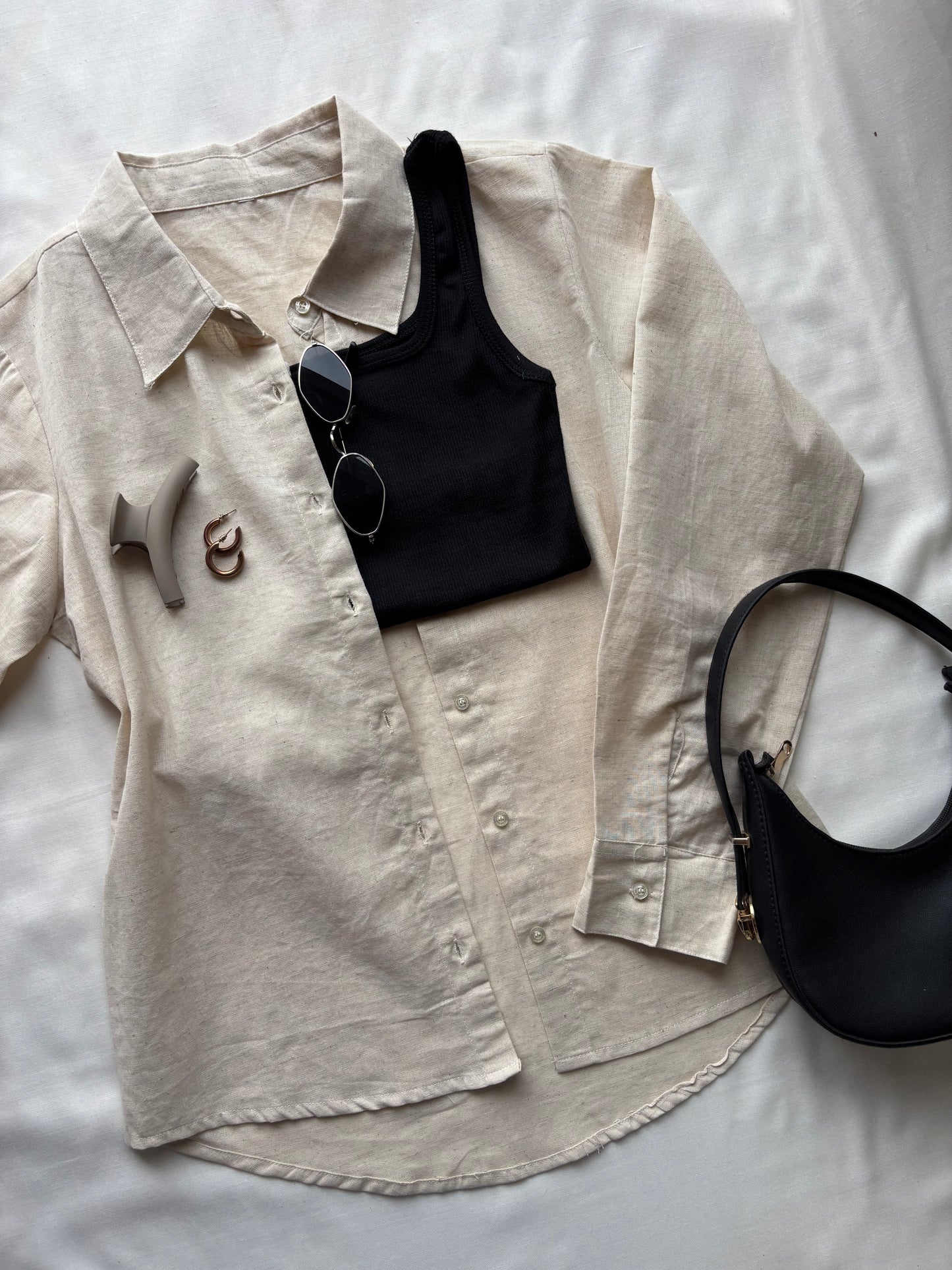 Beige Linen Shirt