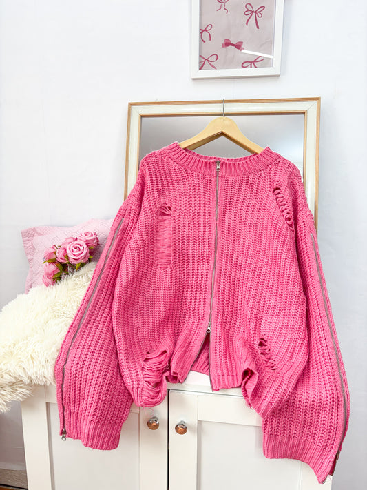 Double Zipper Sweater (Up to 46 bust- XXL)