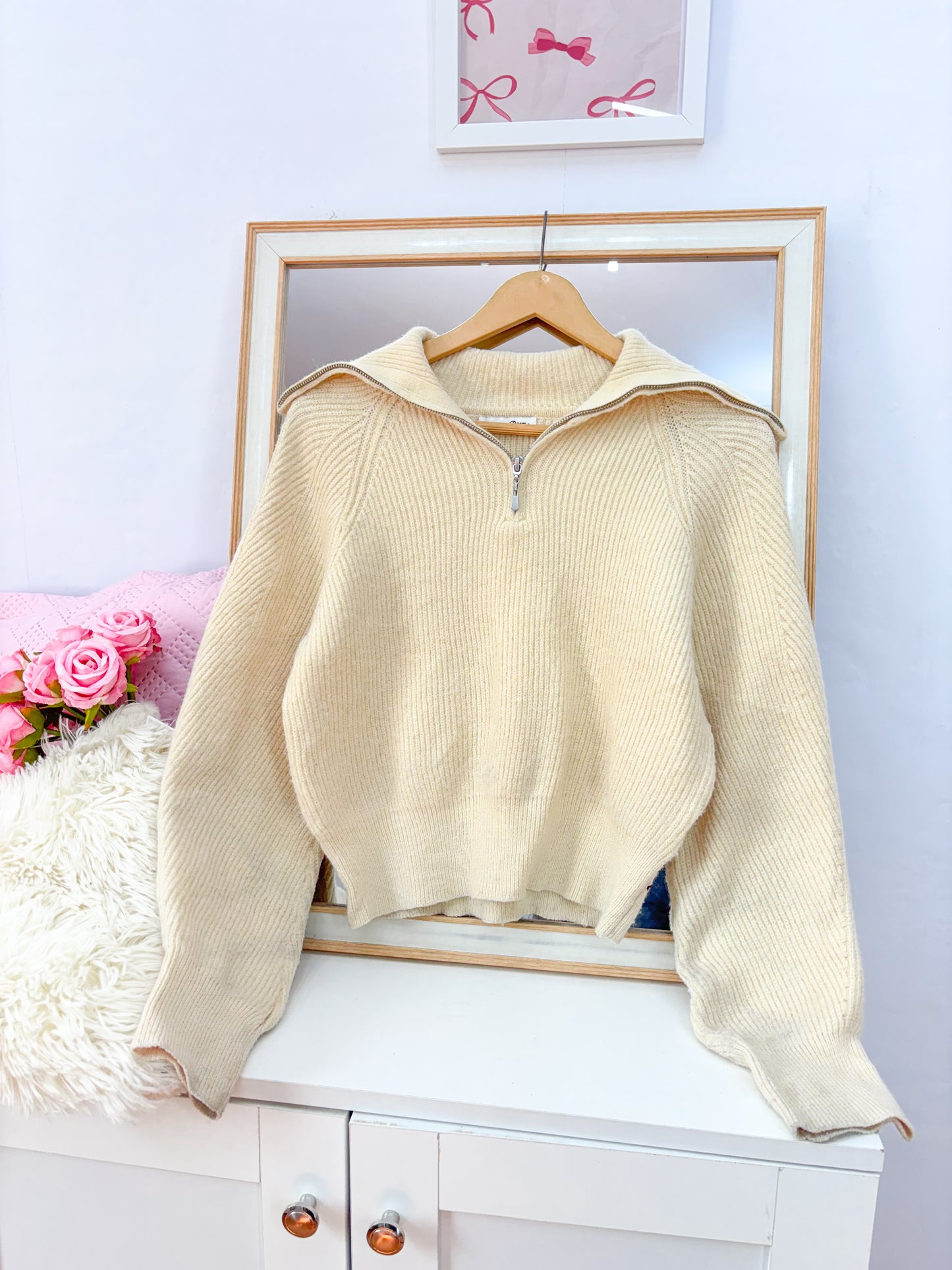 Zipper Sweater (Up to 34 bust- S)