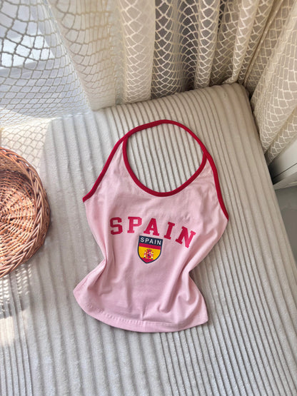 Spain Halter Neck Tees