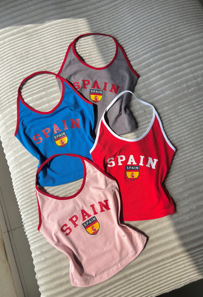 Spain Halter Neck Tees