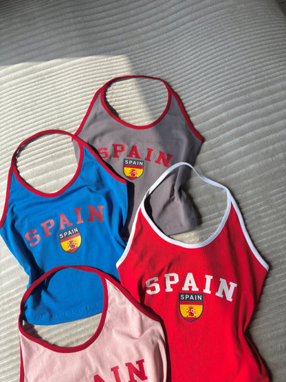 Spain Halter Neck Tees