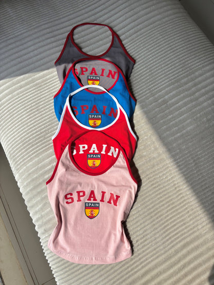 Spain Halter Neck Tees
