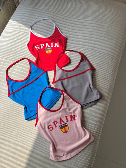 Spain Halter Neck Tees